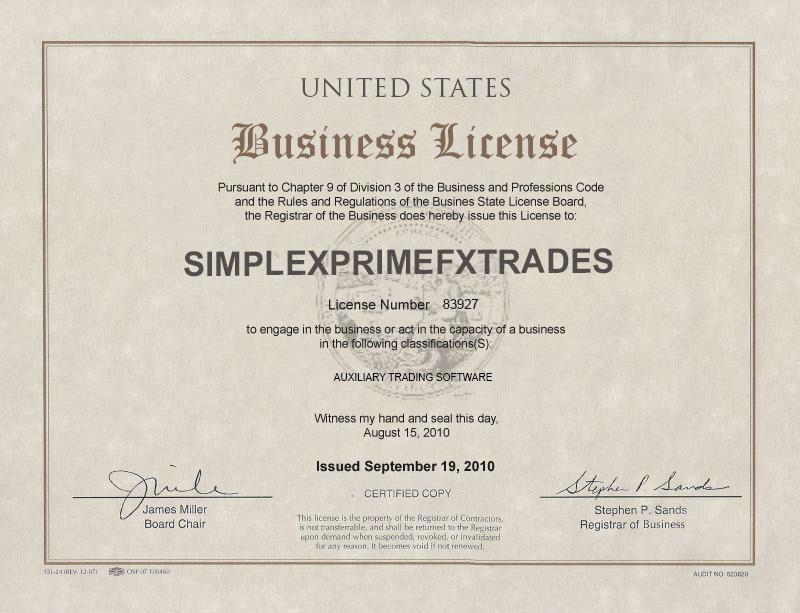 certificate
